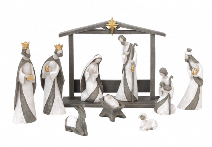 minimalist nativity set