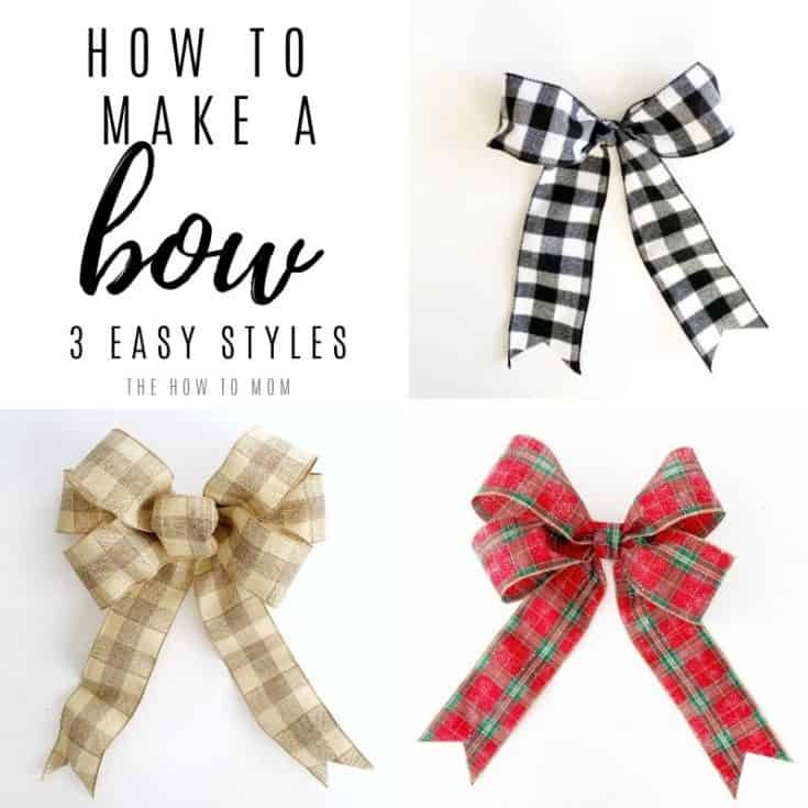 How to Make a Bow for a Wreath – Easy! – The How To Mom