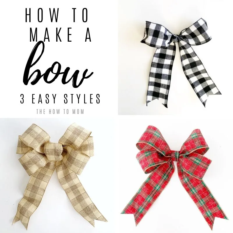 how to make christmas wreath bows